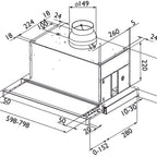 Røroshetta Crystall 1160 Uttrekksventilator 3-i-en