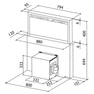 Røroshetta Fabula Benkeventilator 90cm
