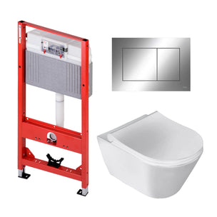 Sanipro Aquaform Toalettpakke veggskål, soft-close sete og TECE sisterne
