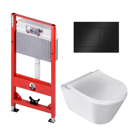 Sanipro Aquaform Toalettpakke veggskål, soft-close sete og TECE sisterne