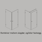 Sanipro Focus Dusjdør - pris pr stk