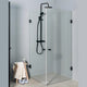 Sanipro Focus Fastvegg - pris pr stk Svart matt / 90cm / Klart glass Sanipro Dusjvegg SA-10207