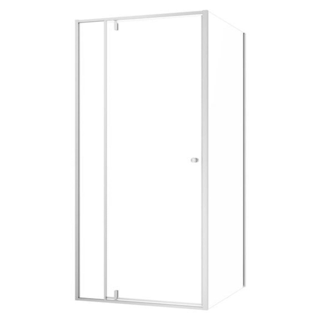 Sealskin Contour Dusjhjørne Kombi (vegg+dør) - Pivotdør Matt aluminium / 100x100cm / Klart glass Sealskin Dusjhjørne CO-CD181006325100