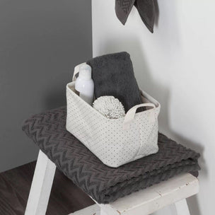 Sealskin Dots rektangulær kurv 21x17 ecru
