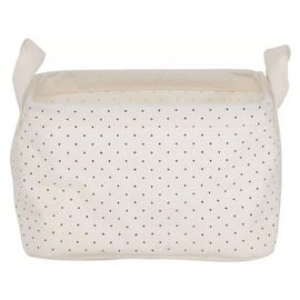 Sealskin Dots rektangulær kurv 21x17 ecru - Ecru