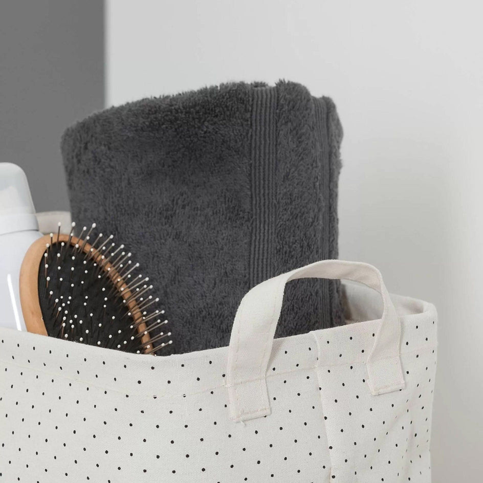 Sealskin Dots rektangulær kurv 21x17 ecru Ecru Sealskin Diverse baderomstilbehør CO-V435165