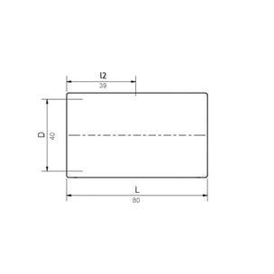Smartline 40mm Dobbelmuffe PP