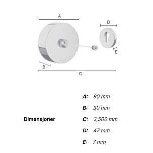 Smedbo Outline FK480 Uttrekkbar Klessnor Krom