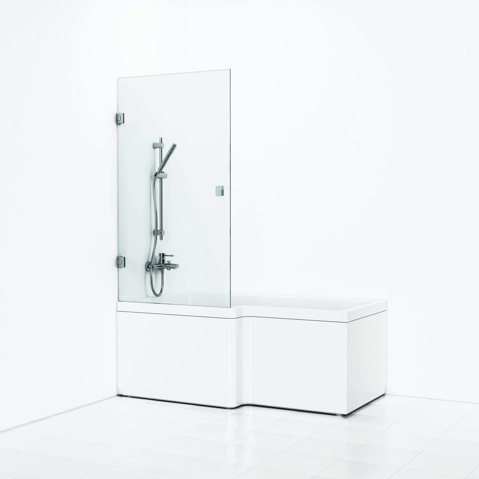 Svedbergs 180° Svingbar Badekarvegg Krom / Klart glass Svedbergs Badekarvegg SV-657781_1