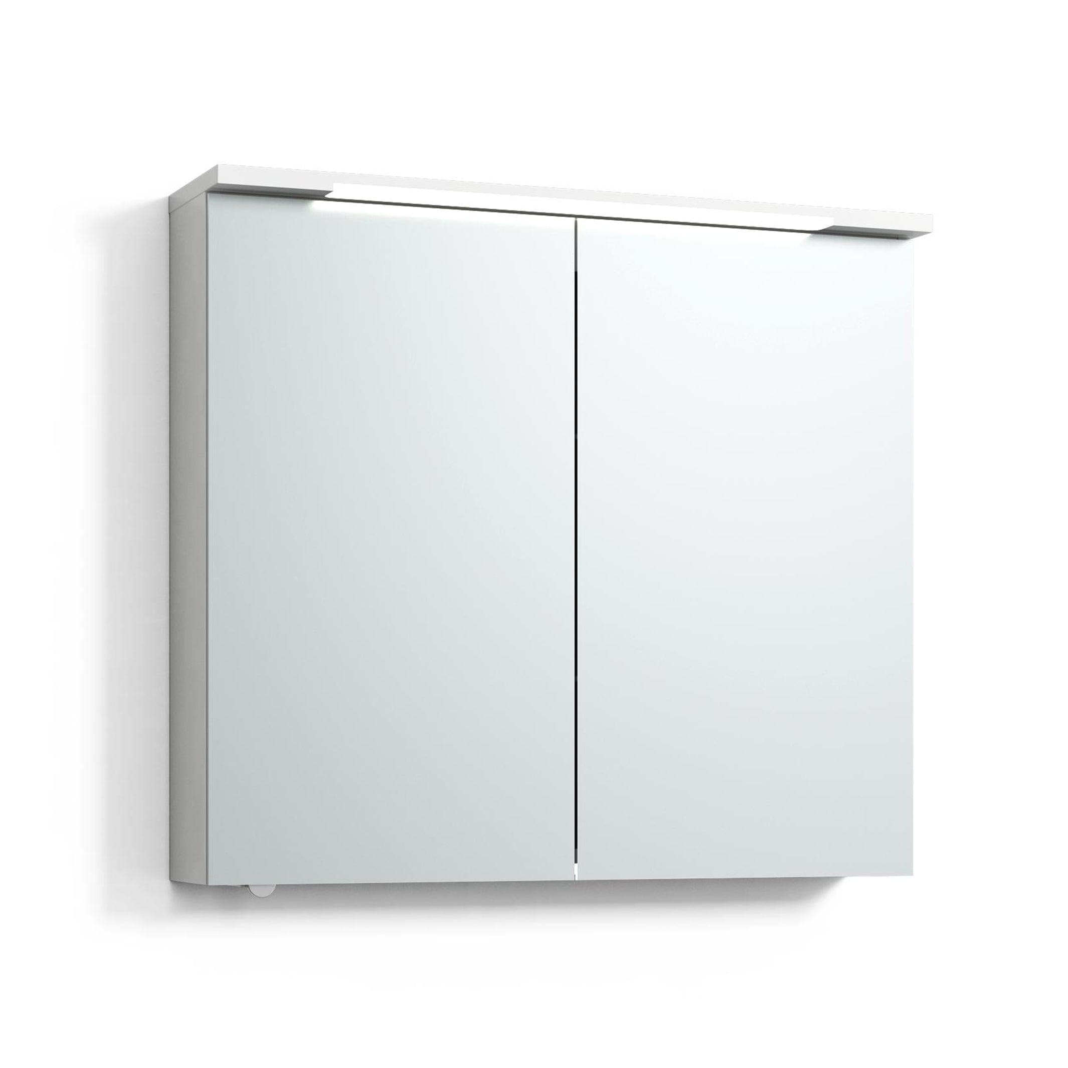 Svedbergs SKURU Speilskap med servantlys Hvit matt / 80cm Svedbergs Speilskap SV-425080