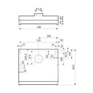 Systemair Monolit-AC Kjøkkenhette 60cm - til ekstern motor
