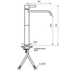 Tapwell ARM081 Høy Servantbatteri H312mm
