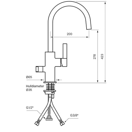 Tapwell ARM184 Kjøkkenarmatur Avstengning