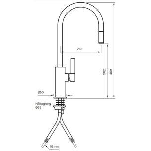 Tapwell ARM185 Kjøkkenarmatur Uttrekk
