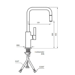 Tapwell ARM985 Kjøkkenarmatur Uttrekk