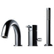 Tapwell BI047 Karkantbatteri 3-hulls Krom Tapwell Badekararmatur TA-9419855