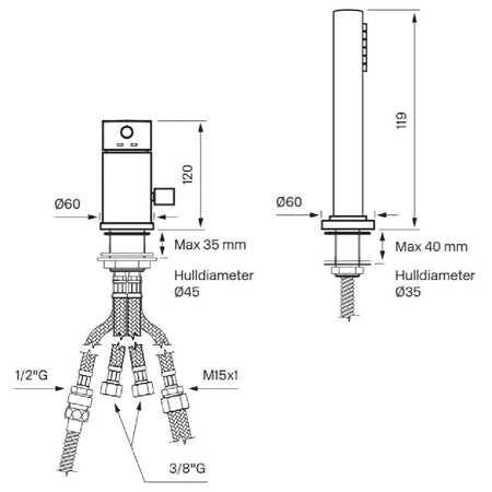 Tapwell BI048 Karkantbatteri 2-hulls