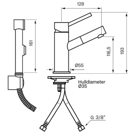 Tapwell BI069 Bidetbatteri