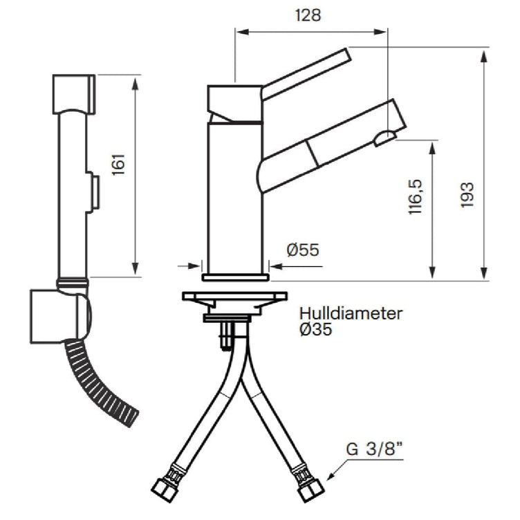 Tapwell BI069 Bidetbatteri