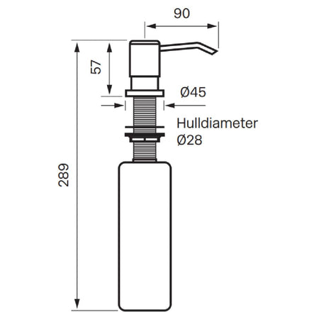 Tapwell BI228 Såpepumpe med beholder