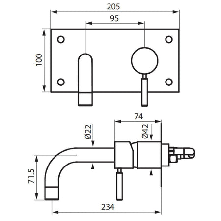 Tapwell BOX008 Servantbatteri Innbygging
