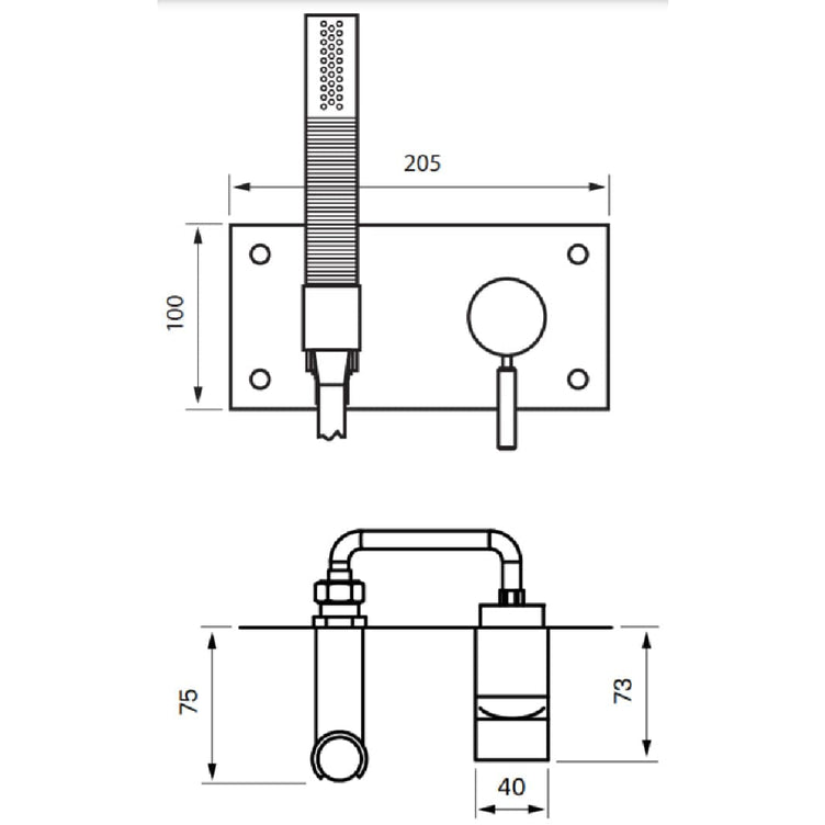 Tapwell BOX011-364 Dusjbatteri Innbygging