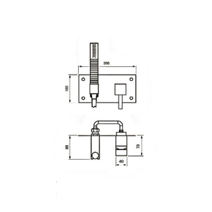 Tapwell BOX011-364 Square Innbygging Dusjbatteri