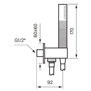 Tapwell BOX300/300 Square Hånddusj Innbygging