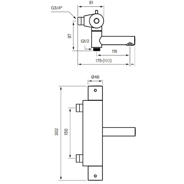 Tapwell EVM022 Badekararmatur