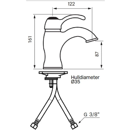 Tapwell Classic FA071 CR Servantbatteri