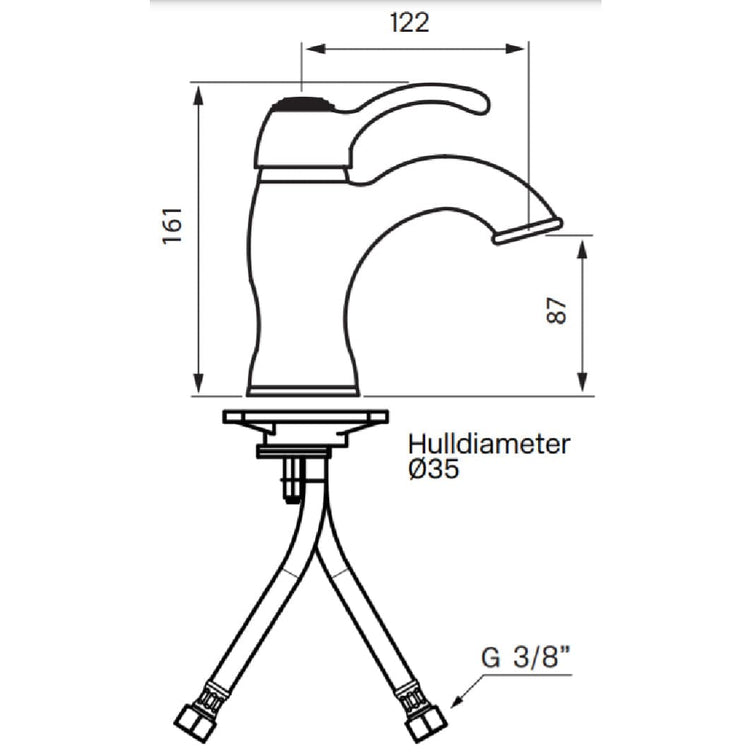 Tapwell Classic FA071 CR Servantbatteri