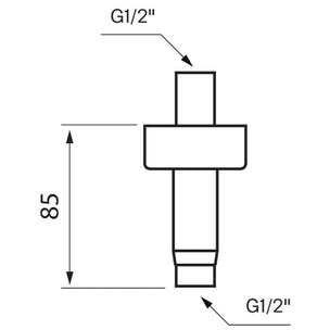 Tapwell FL271-085 Taknedløp L85mm