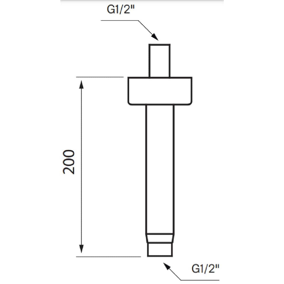 Tapwell FL271-200 Taknedløp L200mm Tapwell Dusjtilbehør