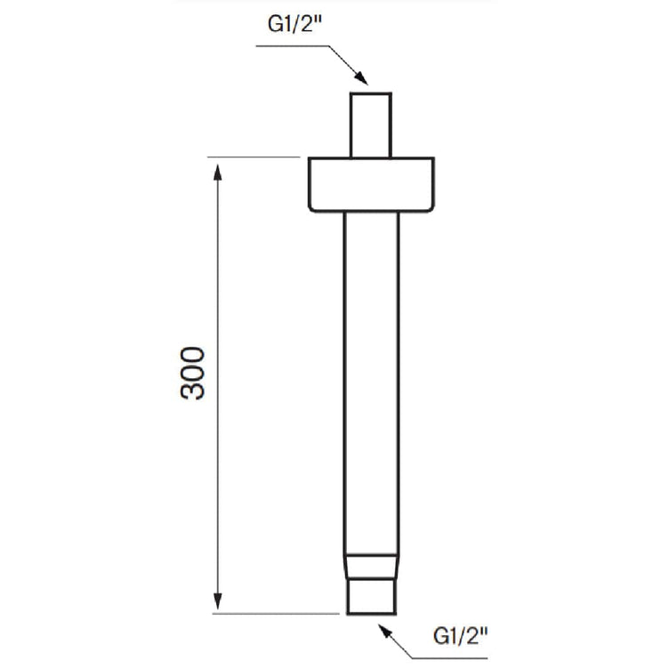 Tapwell FL271-300 Taknedløp L300mm