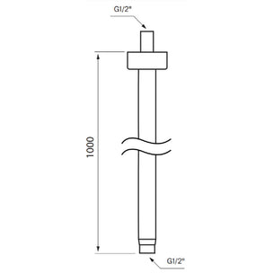 Tapwell FL308-1000 CR Taknedløp L1000mm