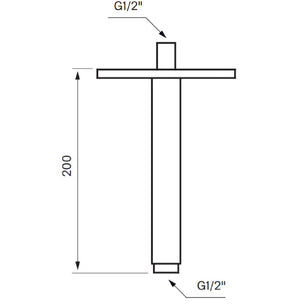 Tapwell FL309-200 CR Taknedløp L200mm