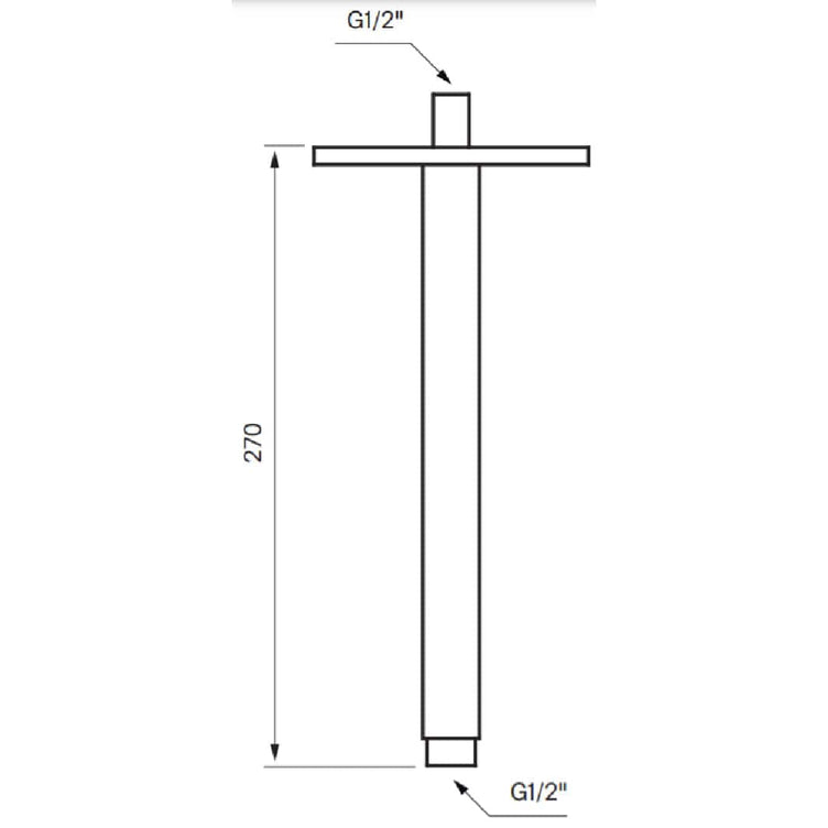 Tapwell FL309-270 Taknedløp L270mm