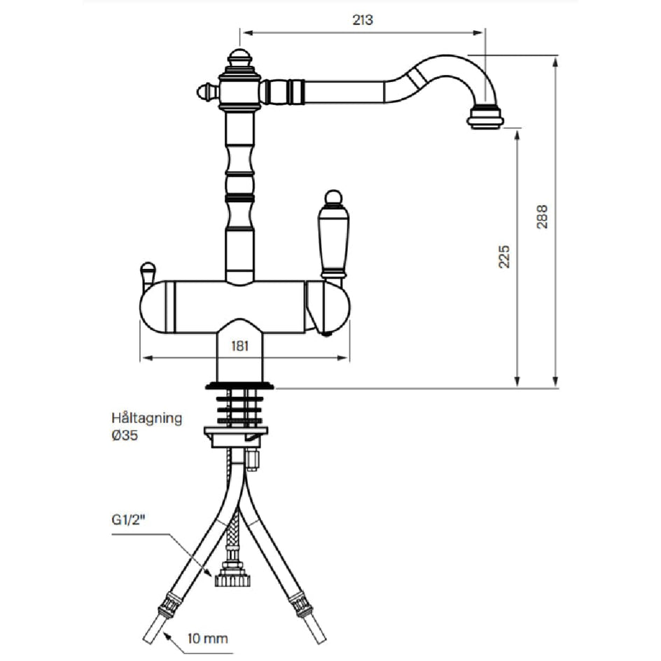 Tapwell FME184 Classic Kjøkkenarmatur Avstengning Tapwell Kjøkkenarmatur