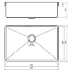 Tapwell HT4328 PVD Servant for nedfelling 45x30cm