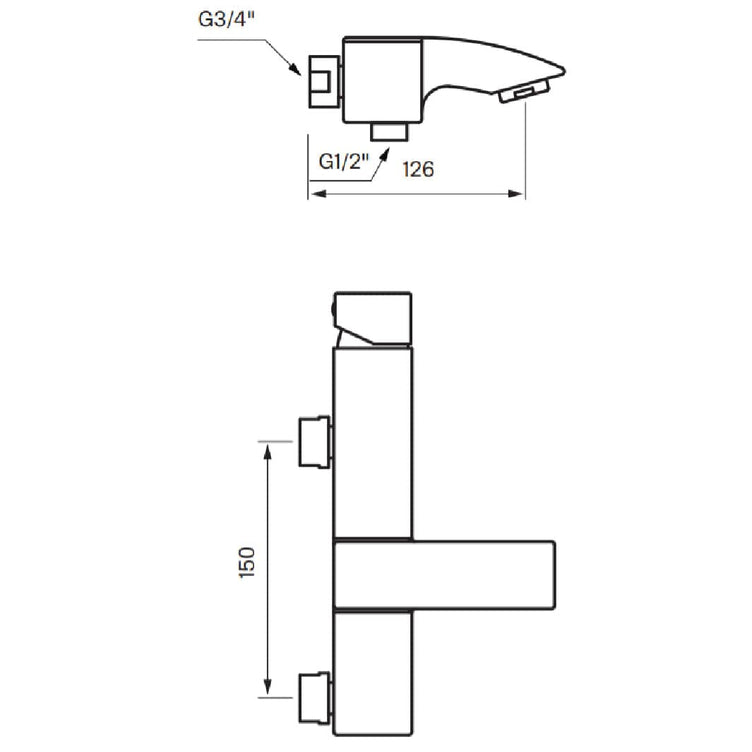 Tapwell LEC022 CR Badekararmatur