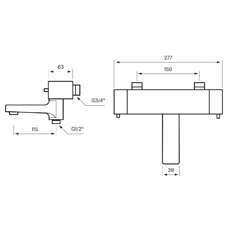 Tapwell LES022 CR Badekararmatur