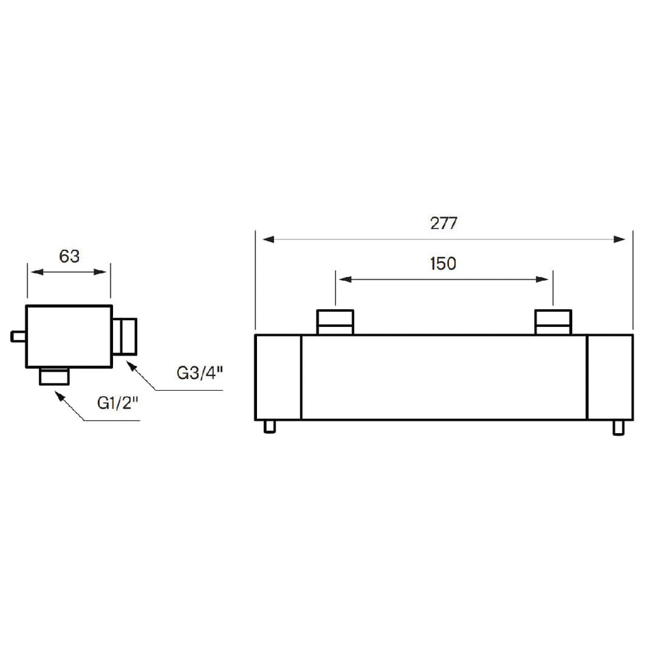 Tapwell LES268 CR Dusjbatteri Krom Tapwell Dusjbatteri TA-9421785