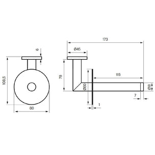 Tapwell TA234 Reserverullholder Vegghengt