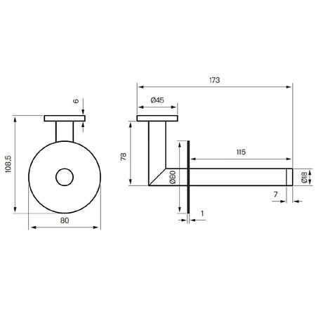 Tapwell TA234 Reserverullholder Vegghengt