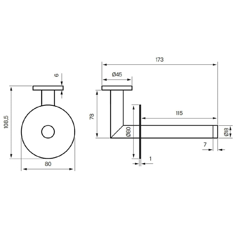 Tapwell TA234 Reserverullholder Vegghengt