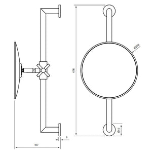 Tapwell TA816 Sminkespeil Ø208mm