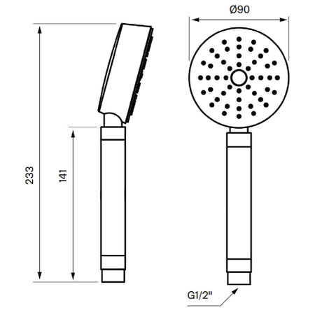 Tapwell ZDOC072 CR Tap Dusjhode i metall