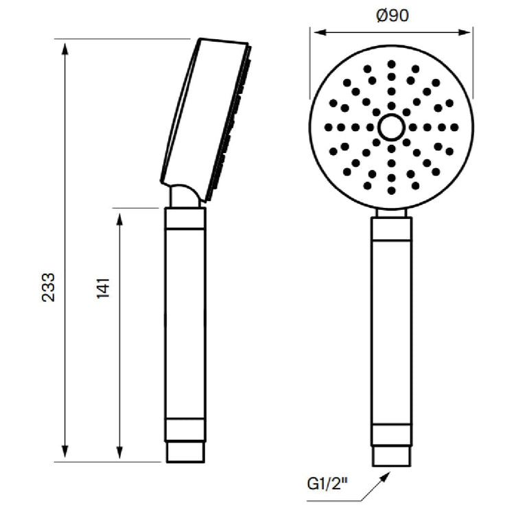Tapwell ZDOC072 CR Tap Dusjhode i metall