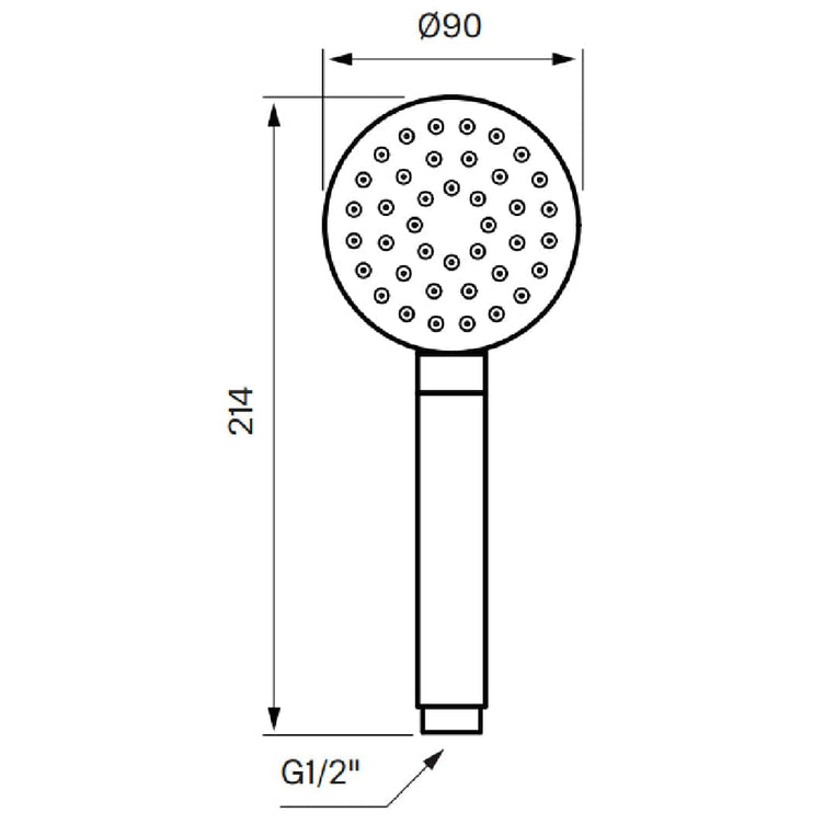 Tapwell ZDOC095 Dusjhode i metall