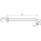 Tapwell ZSOF034 Veggutløp 40cm